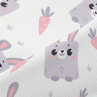 Cute Cube Rabbit Piqué