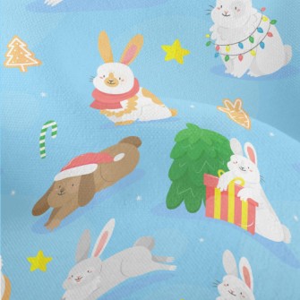 Bunny Christmas Party Lightweight Performance Linen