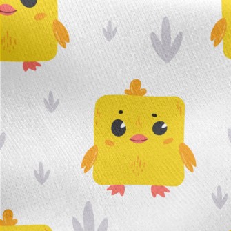 Yellow Cube Chicken Jersey Backed Fleece