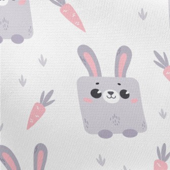 Cute Cube Rabbit Pongee