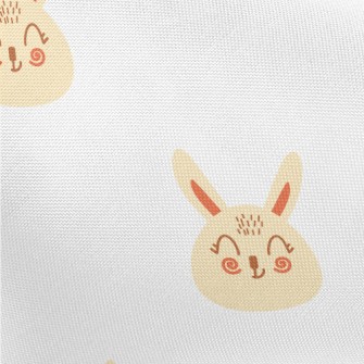 Hand Drawn Cute Blush Rabbit Pongee