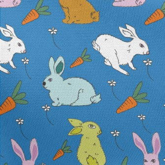 Hand Drawn Rabbit And Carrot D Pongee