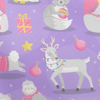 Cute Animals Opening Gifts Pongee