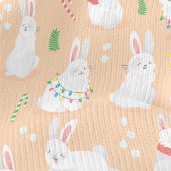 Pet Bunny Opening Presents Stretch Jersey