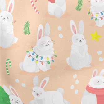 Pet Bunny Opening Presents Lightweight Cotton Poplin
