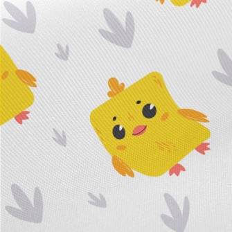 Yellow Cube Chicken Midweight Cotton Poplin