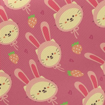 Cat In Rabbit Ear Hat Midweight Cotton Poplin