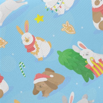 Bunny Christmas Party Midweight Cotton Poplin