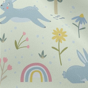 Forest Running Rabbit Chiffon