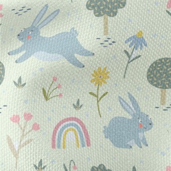 Forest Running Rabbit Waterproof Canvas
