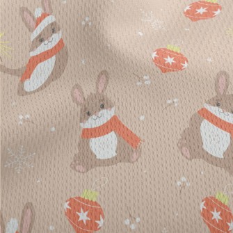 Cute Rabbit Playing With Fairy Athletic Mesh Flat Back