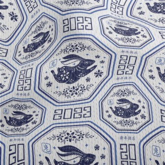 Elegant Blue And White Porcela Athletic Mesh Flat Back