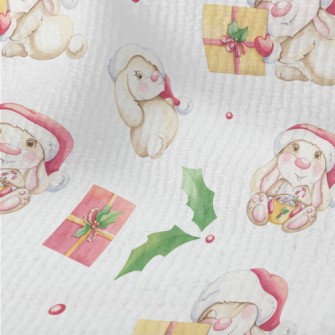 Watercolor Bunny For Christmas Terry