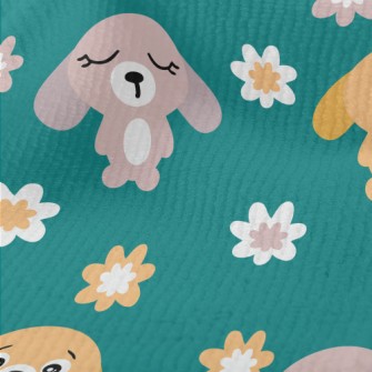 Summer Bunny And Flowers Terry