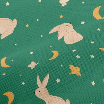Moon And Rabbit Illustration Performance Linen