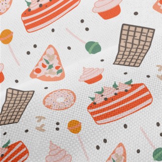 Delicious Food Doodles Performance Linen