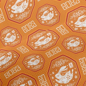Chinese Flowers And Rabbits Performance Linen