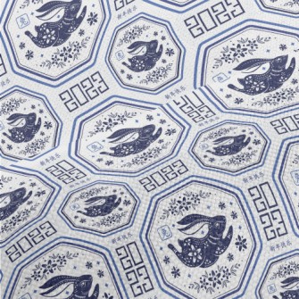 Elegant Blue And White Porcela Performance Linen