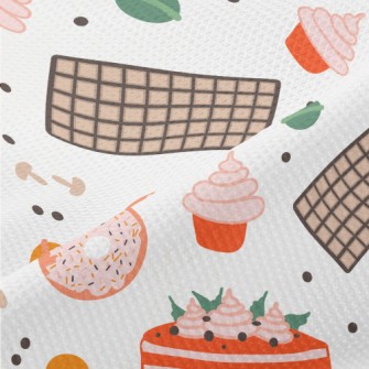 Delicious Food Doodles Piqué