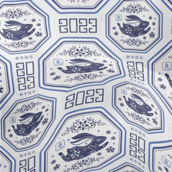 Elegant Blue And White Porcela Lightweight Performance Linen