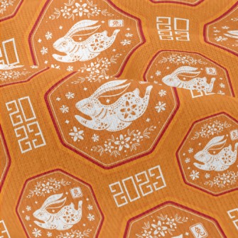 Chinese Flowers And Rabbits Modern Jersey