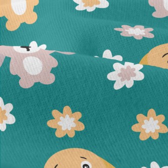 Summer Bunny And Flowers Modern Jersey