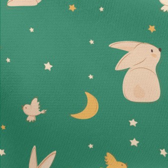 Moon And Rabbit Illustration Pongee