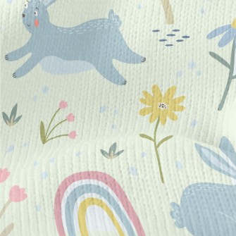 Forest Running Rabbit Stretch Jersey