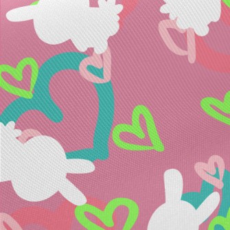 Colorful Love Graffiti And Rab Midweight Cotton Poplin