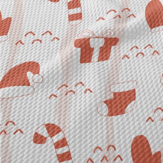 Christmas Cat Gifts And Candy  Birdseye Piqué