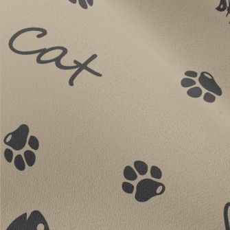 Cat English And Fish Bone Paw  Chiffon