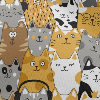 Cats Of Various Shapes Chiffon