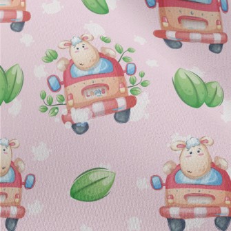 Sheep Driving A Car Chiffon