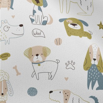 Simple Colorful Dog Chiffon