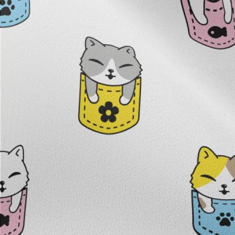 Cat In A Colorful Pocket Chiffon