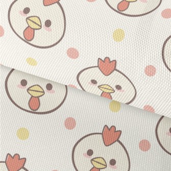 Round Cute Cock Waterproof Oxford