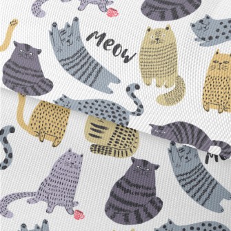 Fluffy Chubby Cat Waterproof Oxford