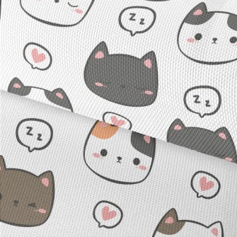 Hand Drawn Cute Cats Of Variou Waterproof Oxford