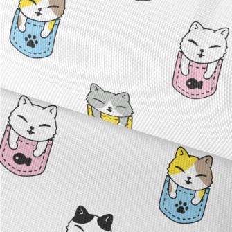 Cat In A Colorful Pocket Waterproof Oxford