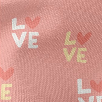 Love English Letters Waterproof Canvas
