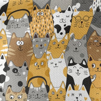 Cats Of Various Shapes Waterproof Canvas