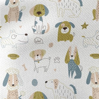 Simple Colorful Dog Waterproof Canvas