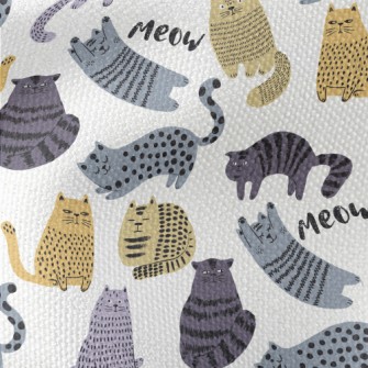 Fluffy Chubby Cat Waterproof Canvas