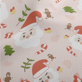 Santa Claus And Gingerbread Ma Athletic Mesh Flat Back