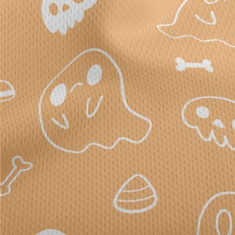 Crying Ghost And Skull Athletic Mesh Flat Back