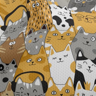 Cats Of Various Shapes Athletic Mesh Flat Back