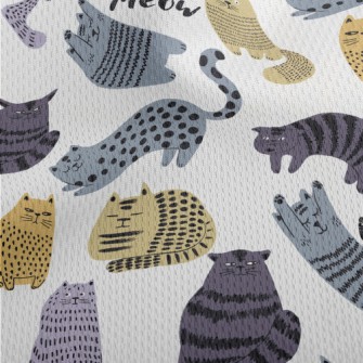 Fluffy Chubby Cat Athletic Mesh Flat Back