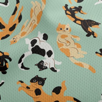 Happy Lazy Cat Athletic Mesh Flat Back