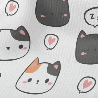 Hand Drawn Cute Cats Of Variou Terry