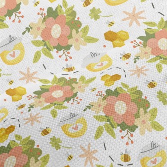 Gentle Flowers And Bee Honey Performance Linen